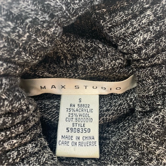 Max Studio Women’s Wool Blend Turtleneck Sweater Mod Swing Mini Dress Size Small - Picture 3 of 13